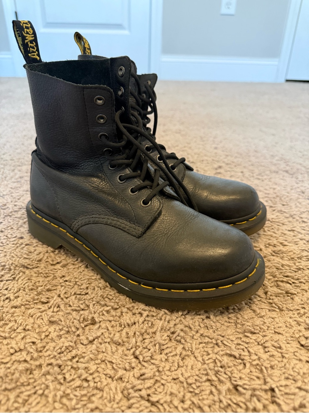Dr. Martens Black Leather Lace-Up Boots